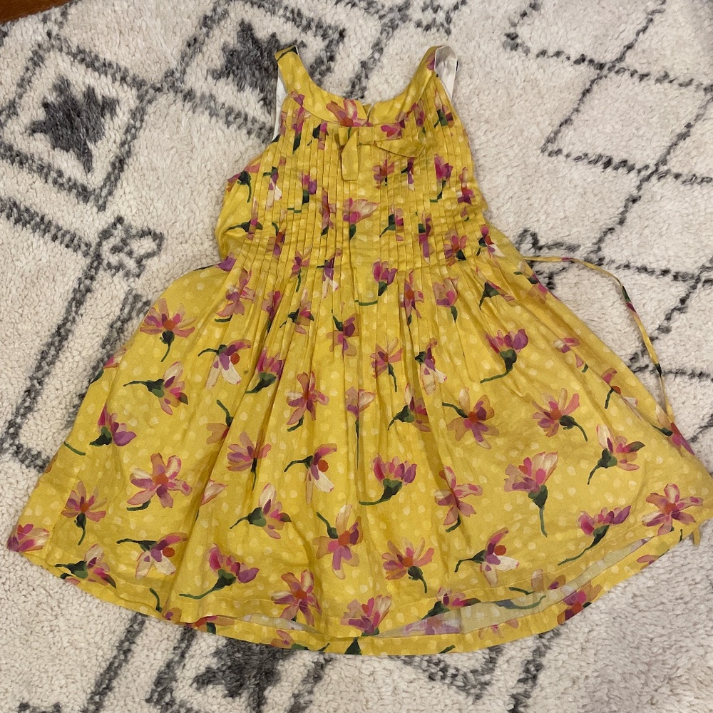 Flowered cotton (party) dress with tulle underskirt